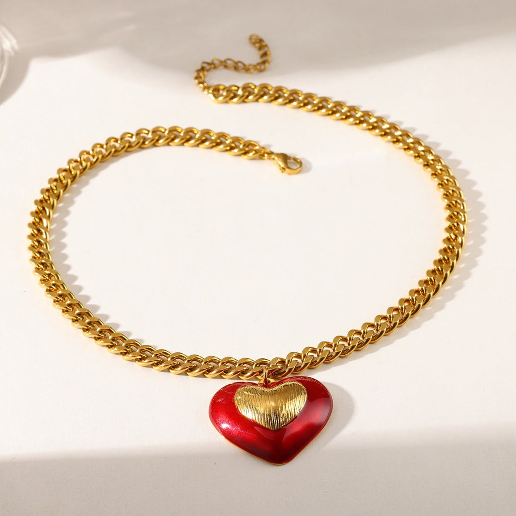 Red Heart Shape Necklace