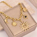 Gold Multi Charm Necklace