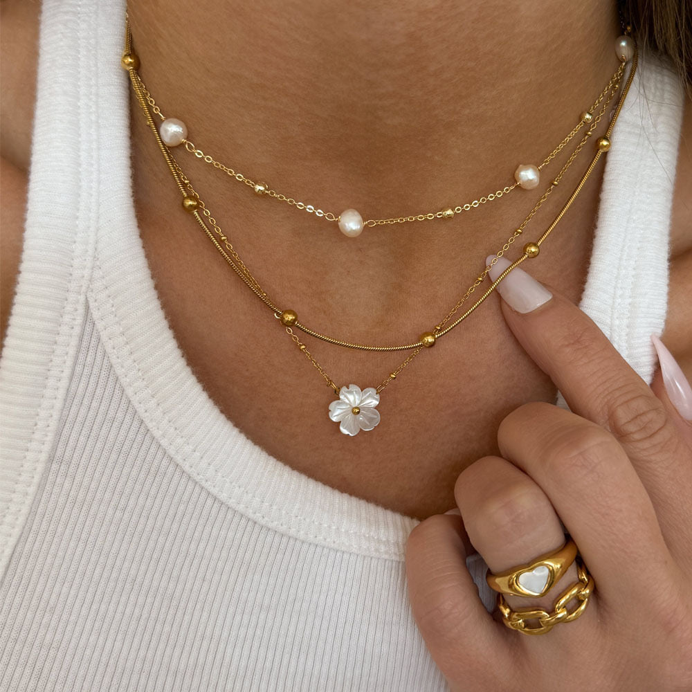 Round Snake Bag Bead Necklace