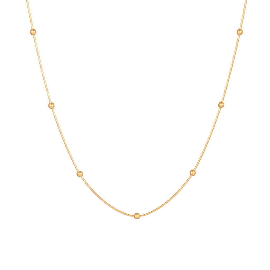 Round Snake Bag Bead Necklace
