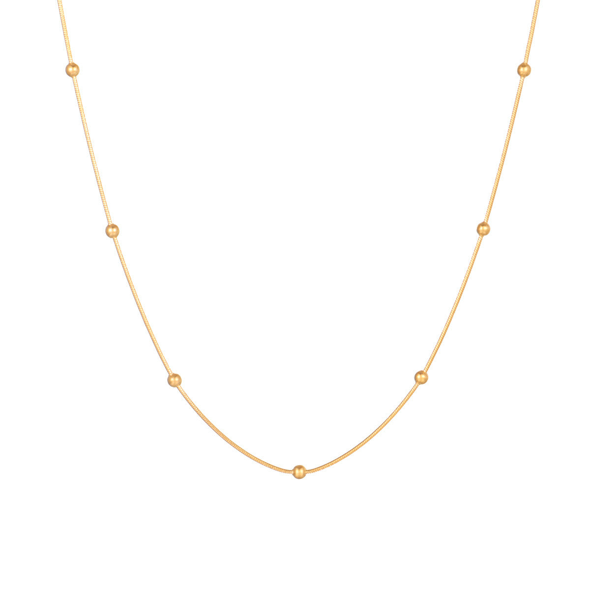 Round Snake Bag Bead Necklace