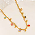 Inlay Ball Chain Necklace
