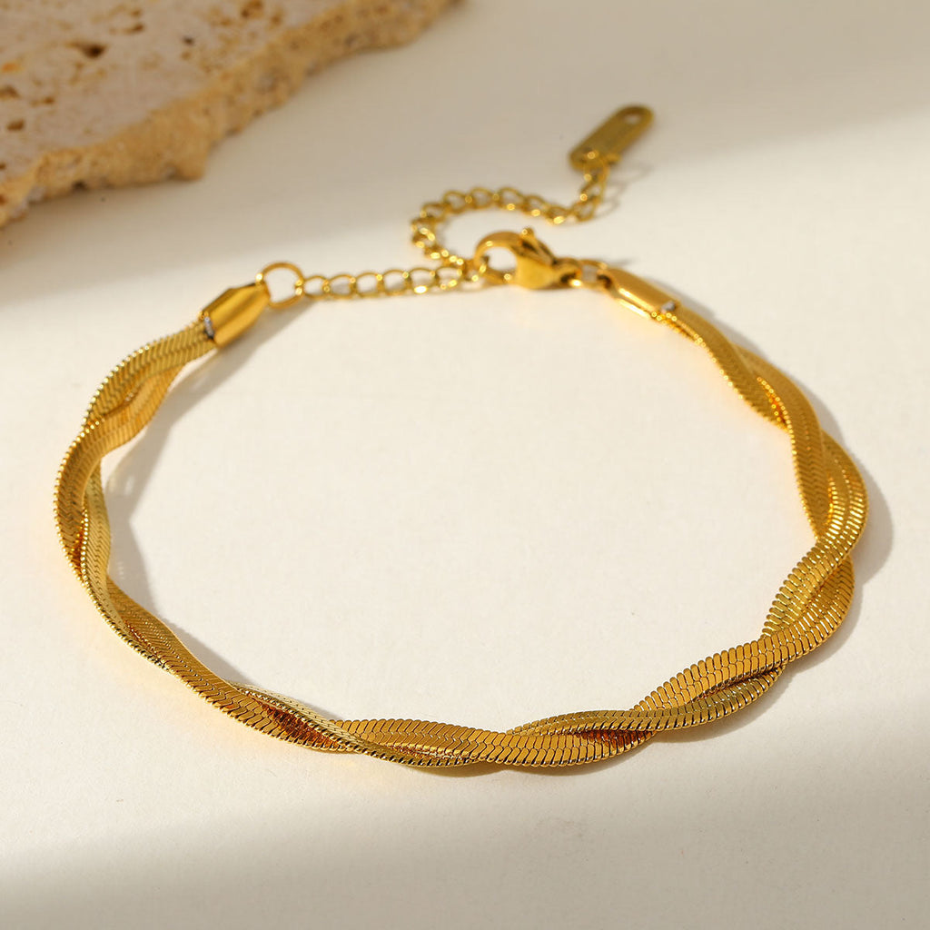 Flat Snake Chain Bracelet