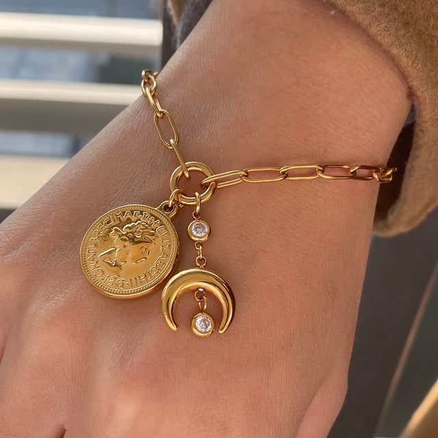 Moon Charm Bracelet