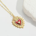 Baby Red Corazon Milagro Necklace Gold