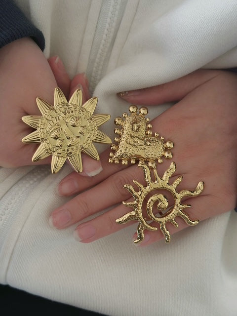 Big Gold Sunshine Ring