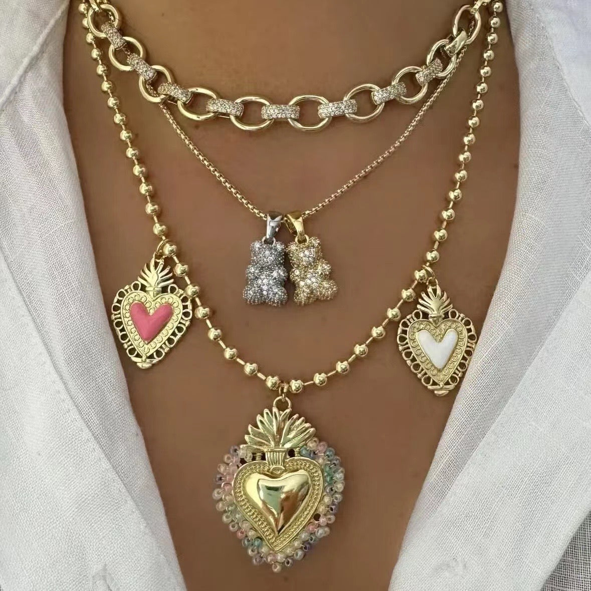 Corazon Milagro Charm Necklacce