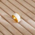 Lux White Band Rind Gold