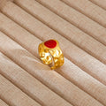 Red Eye Gold Ring