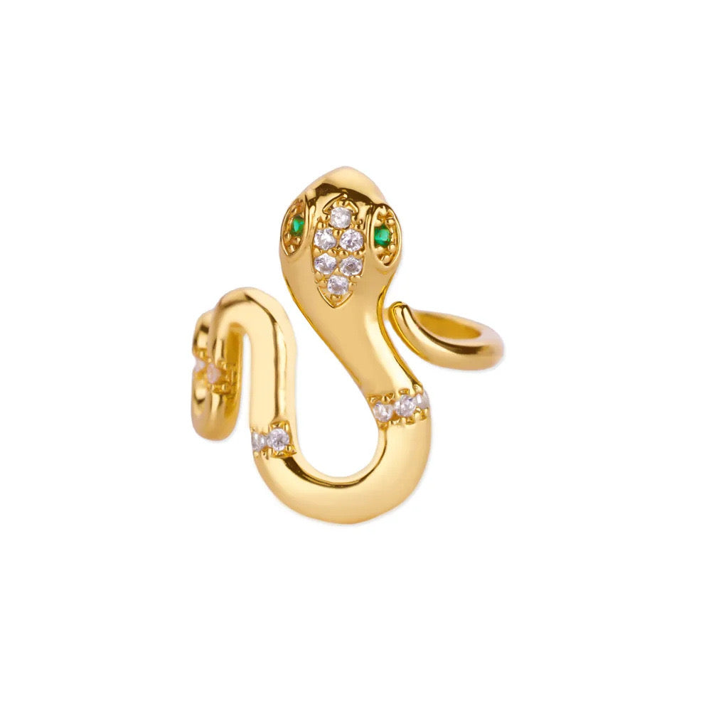 Garden Snake  Gold Ring